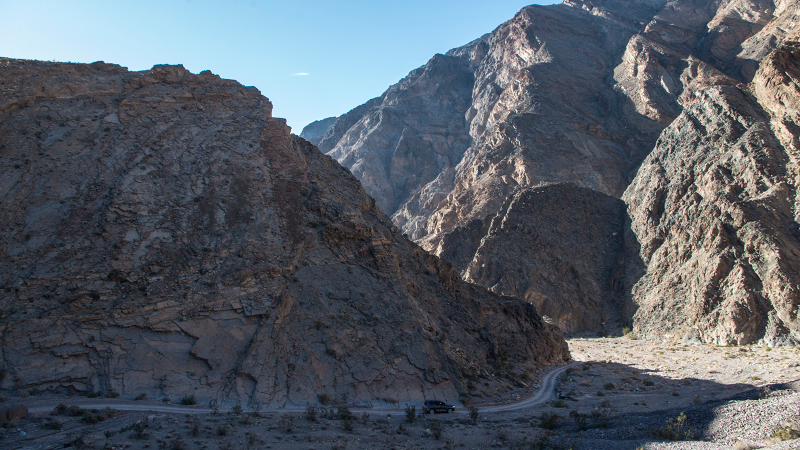 Titus Canyon’s an easy but beautiful 4WD trail. You better like this picture because I had to run up a whole pile of rocks to get it.